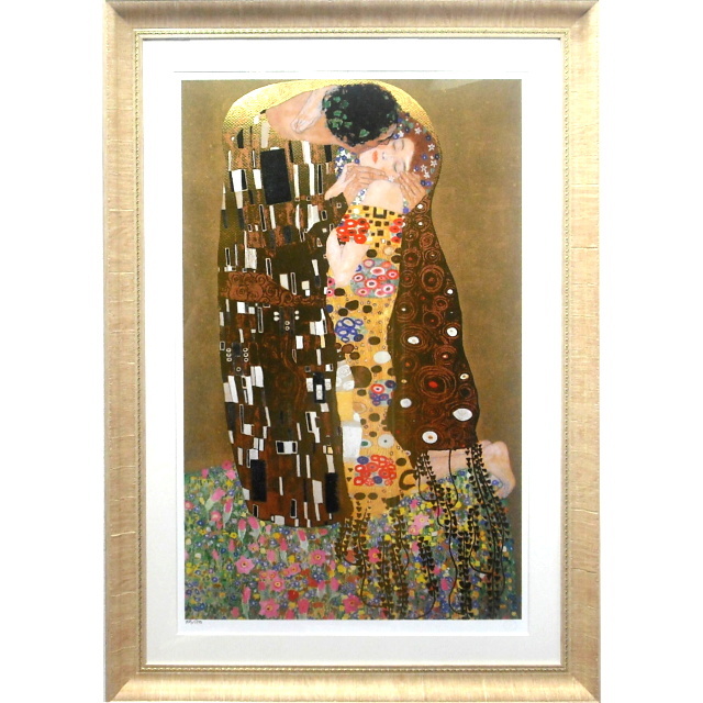 クリムト 複製画「接吻(Kiss)」ジクレ・シルクスクリーン｜絵画販売