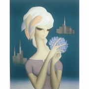 東郷青児「夕焼け空」リトグラフ 東郷たまみ監修・サイン入｜絵画販売