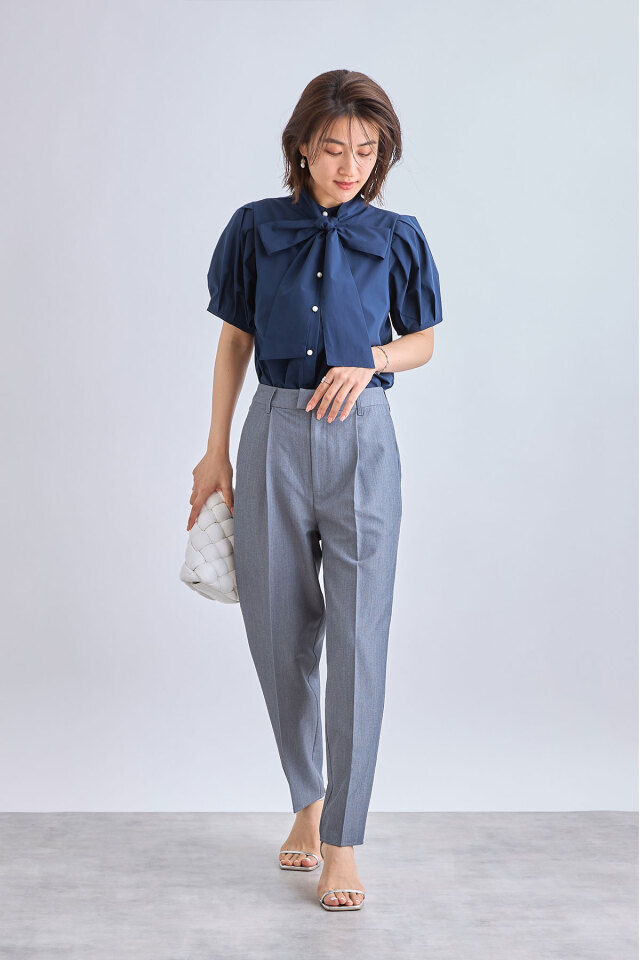 2WAY取り外し可能ボウタイブラウス