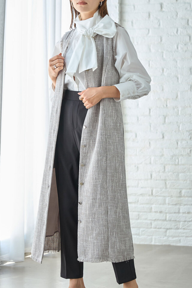 2WAYツイードジレワンピース