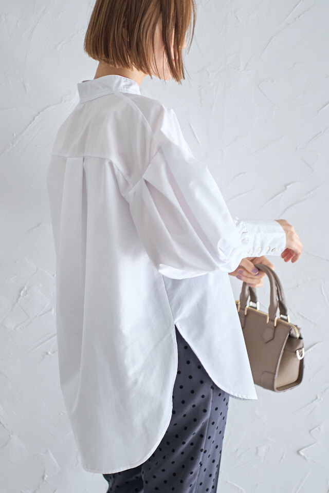 ピンタックシャツブラウス