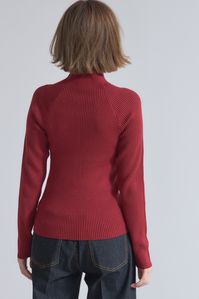 3Dリブタートルニットプルオーバー