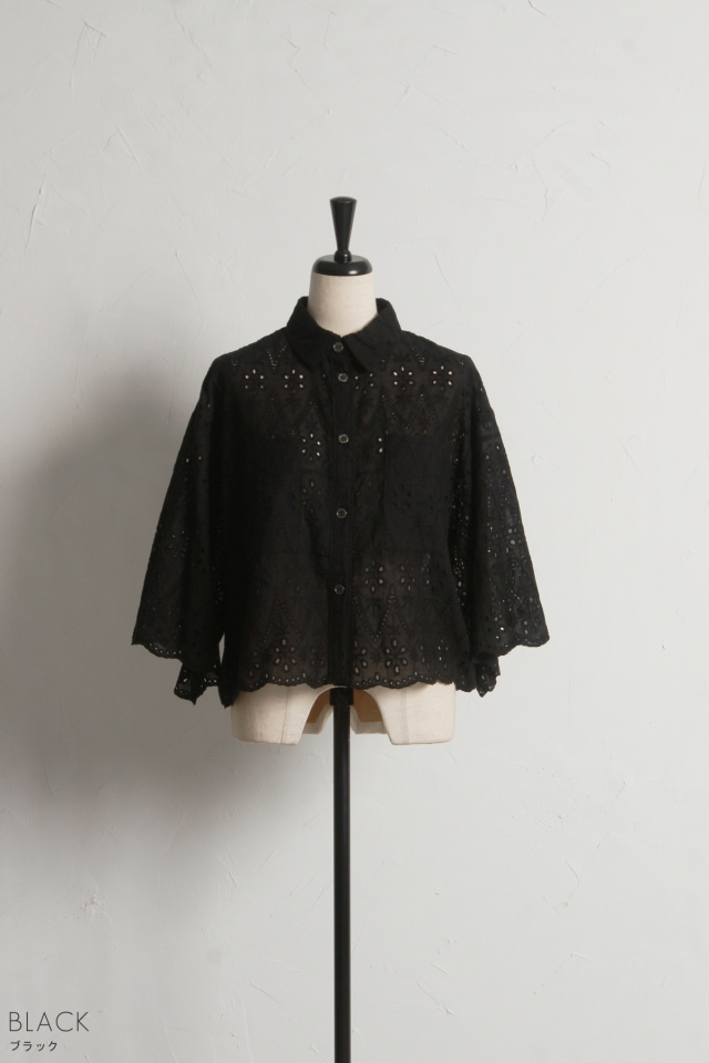 スカラップレースブラウス※一部店舗のみ入荷
