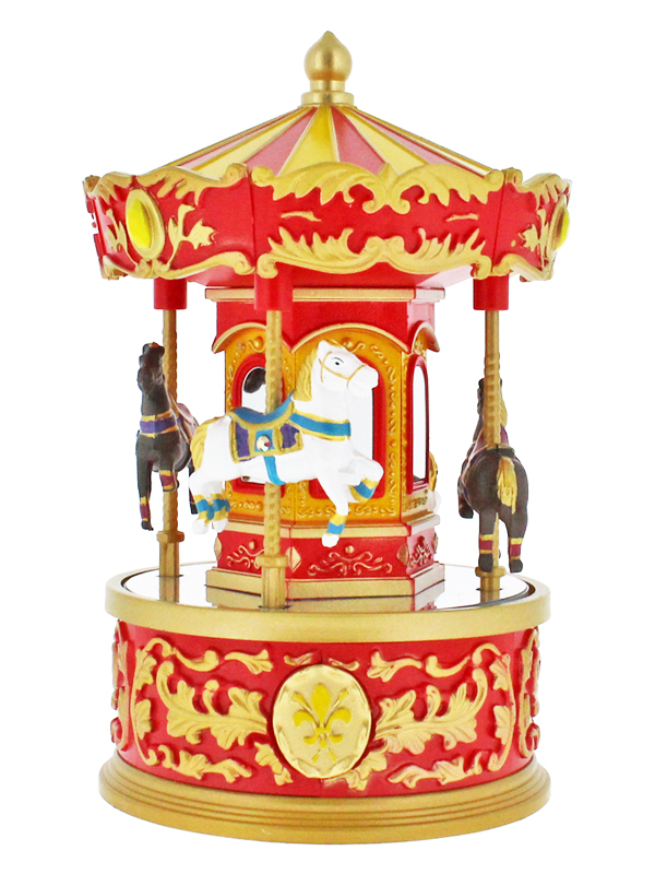 メリーゴーランドオルゴール【レッド×イエロー】DY-2734RY