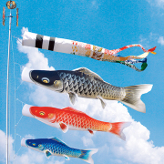 鯉のぼり,昴,スバル,五色・雲竜吹流し,3匹6点セット,五月人形,東旭