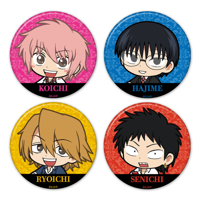 アニメ「えぶりでいホスト」 ついてっく缶バッジ4個セット CLUB☆ONE