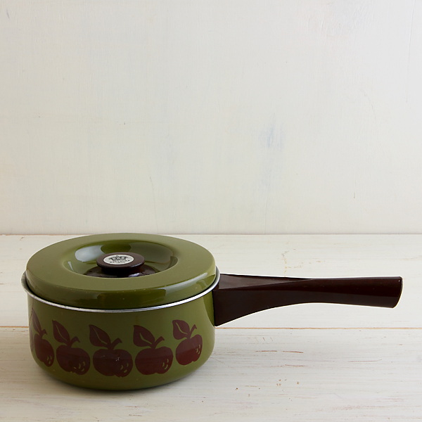 ヴィンテージ】スウェーデン/SKULTUNA/レトロなりんご柄の片手鍋