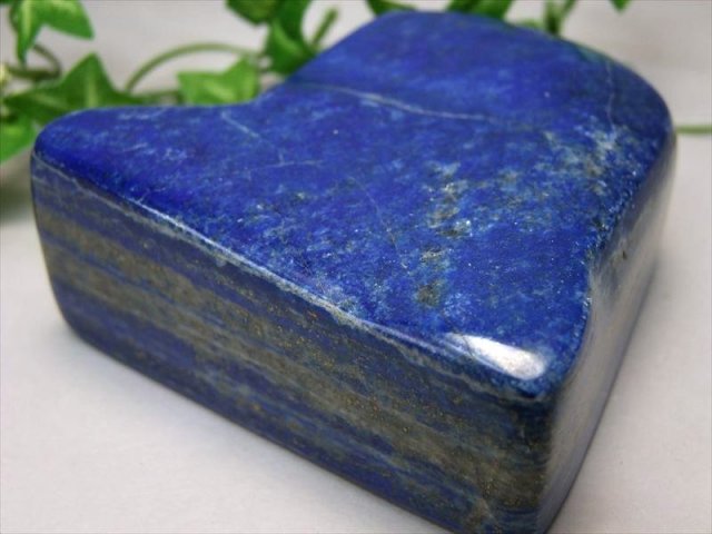 高品質 5A ラピスラズリ 磨き原石 重さ459g 最大幅85mm 最強の幸運を