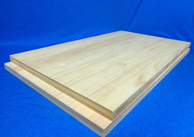 集成材】桧（ひのき）板目集成板(2枚組)［長さ600mm/厚み18mm］/桧材