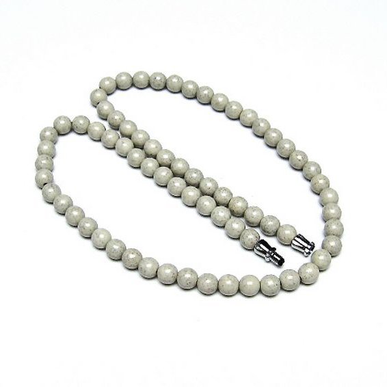 台湾産 北投石 天然ラジウム効果 ネックレス 6mm [t323-3132]