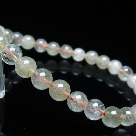 金針ルチル水晶 ブレスレット 7mm [t5-21812]