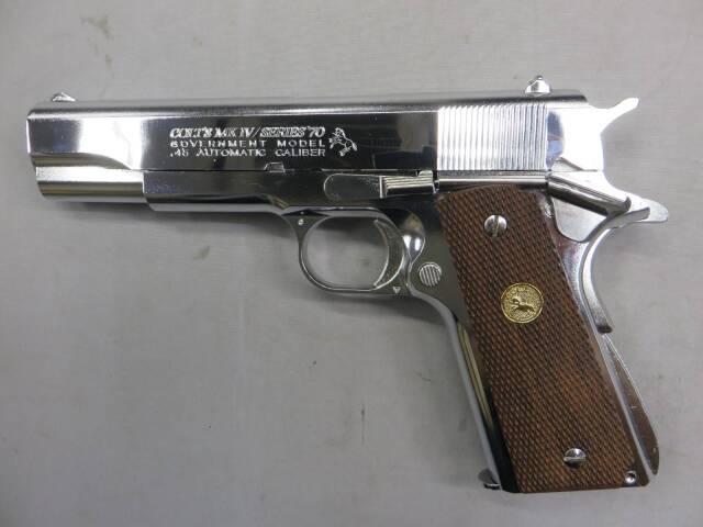 東京マルイ】コルトガバメントMK4シリーズ70 ニッケルフィニッシュ