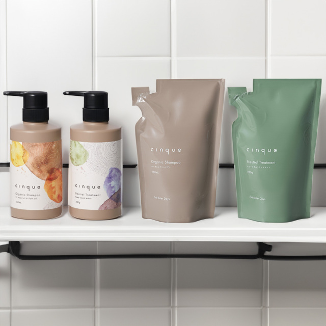 cinque サンク オーガニックシャンプー トリートメント ボトル300ml
