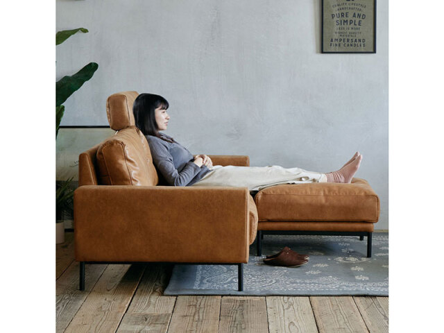 プルートソファ 専用スツール スーパーレザーテックス オーカーブラウン