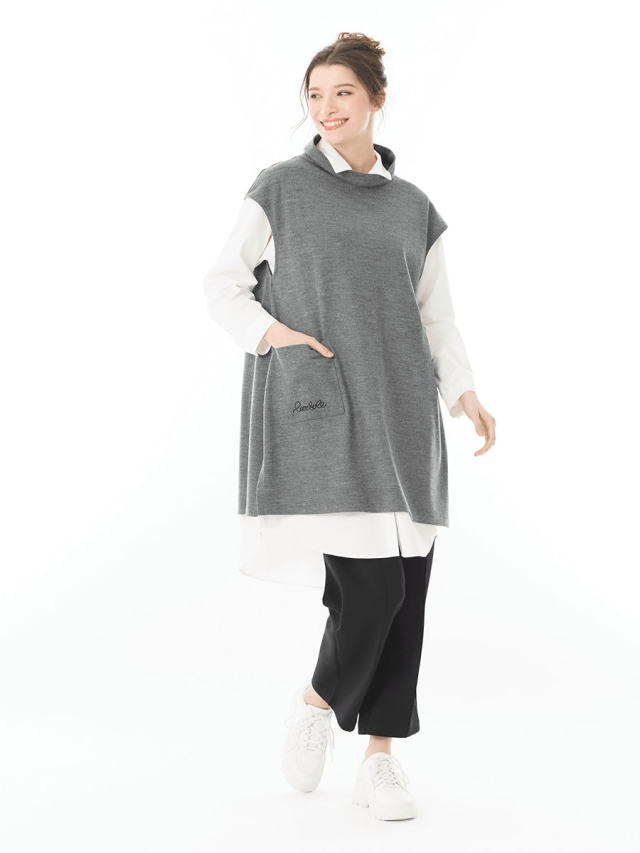 洗えるウール ロングベスト｜アトリエドール公式オンラインショップ