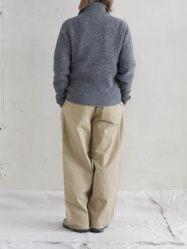 MAATEE&SONS マーティーアンドサンズ｜畦JIPSWEATER グレー