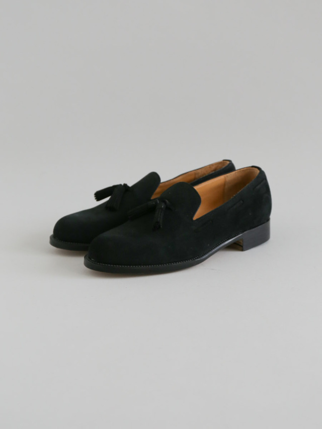 forme フォルメ｜Men's Suede Tassel loafer plain toe black