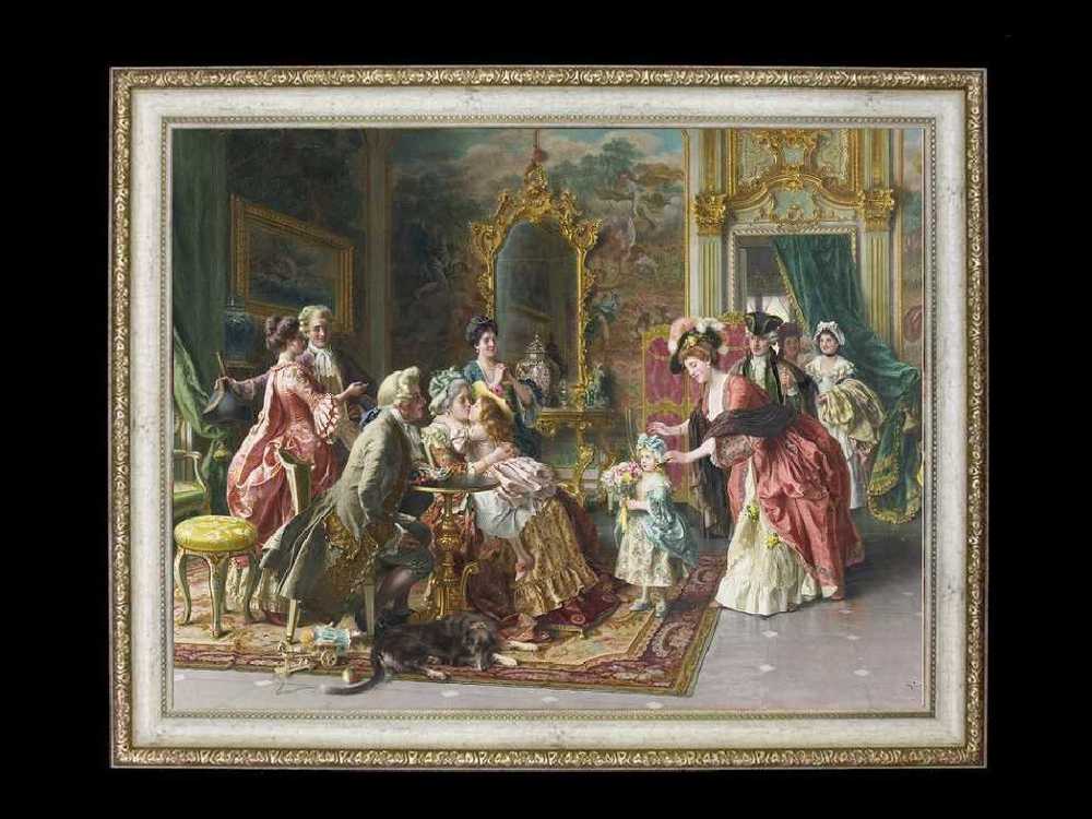 fu-collection】 ヨーロッパ名画 貴族・貴婦人 0259L 98×78 大型額絵