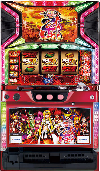 オリンピア 戦国乙女～剣戟に舞う白き剣聖～ 赤枠 中古パチスロ実機