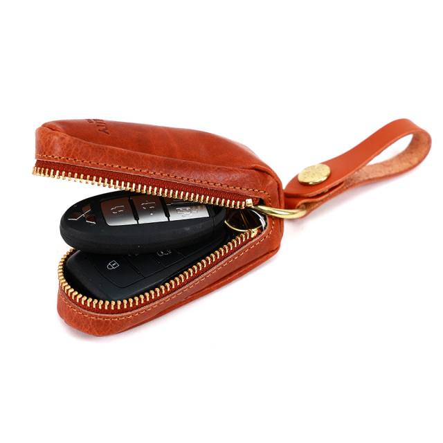 パンセ』(全6色)キップワックス/楕円形のレザーキーケース スマート