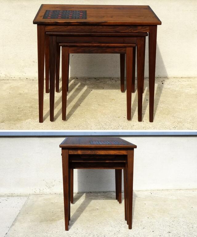 ネストテーブル ローズウッド｜北欧ヴィンテージ家具店アンバーデザイン