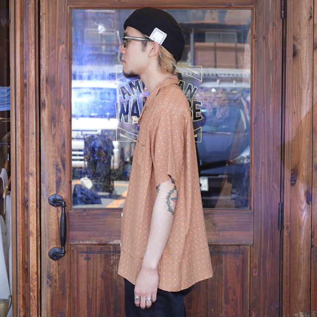 TR25SS-409 /「Atomic Hawaiian S/S Shirt / ORANGE」オープンカラーS