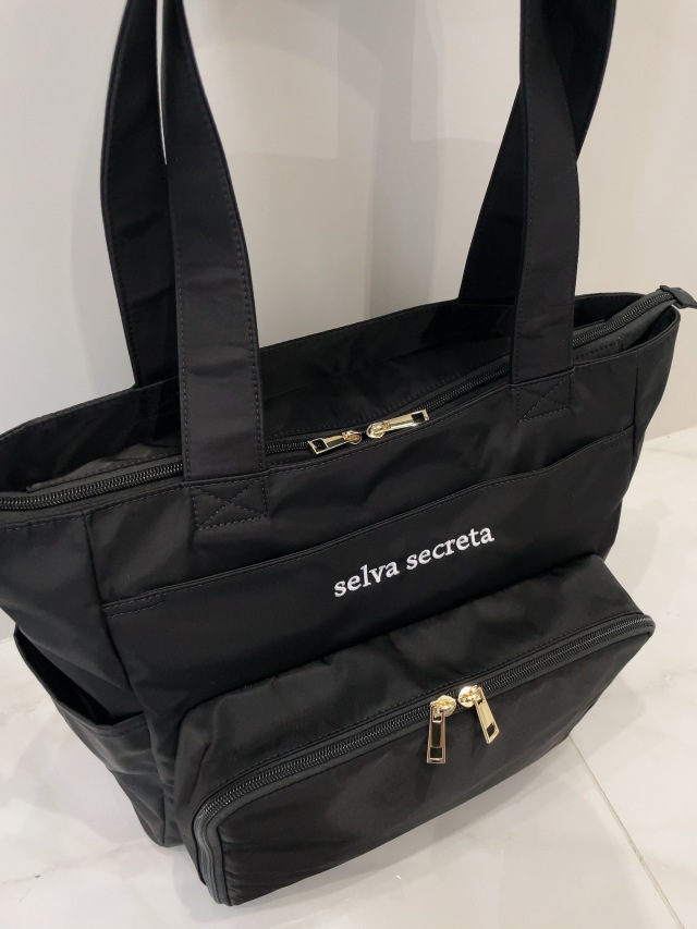 selva secreta】Compact MOM TOTE BAG(black)