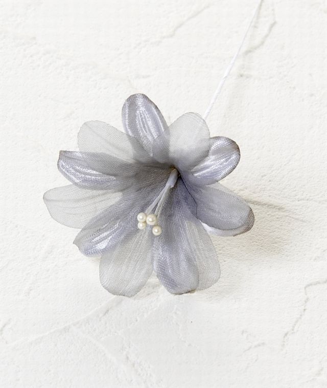 アートフラワーパーツ・染花 ・布花】シェリー／グレー 造花 アート