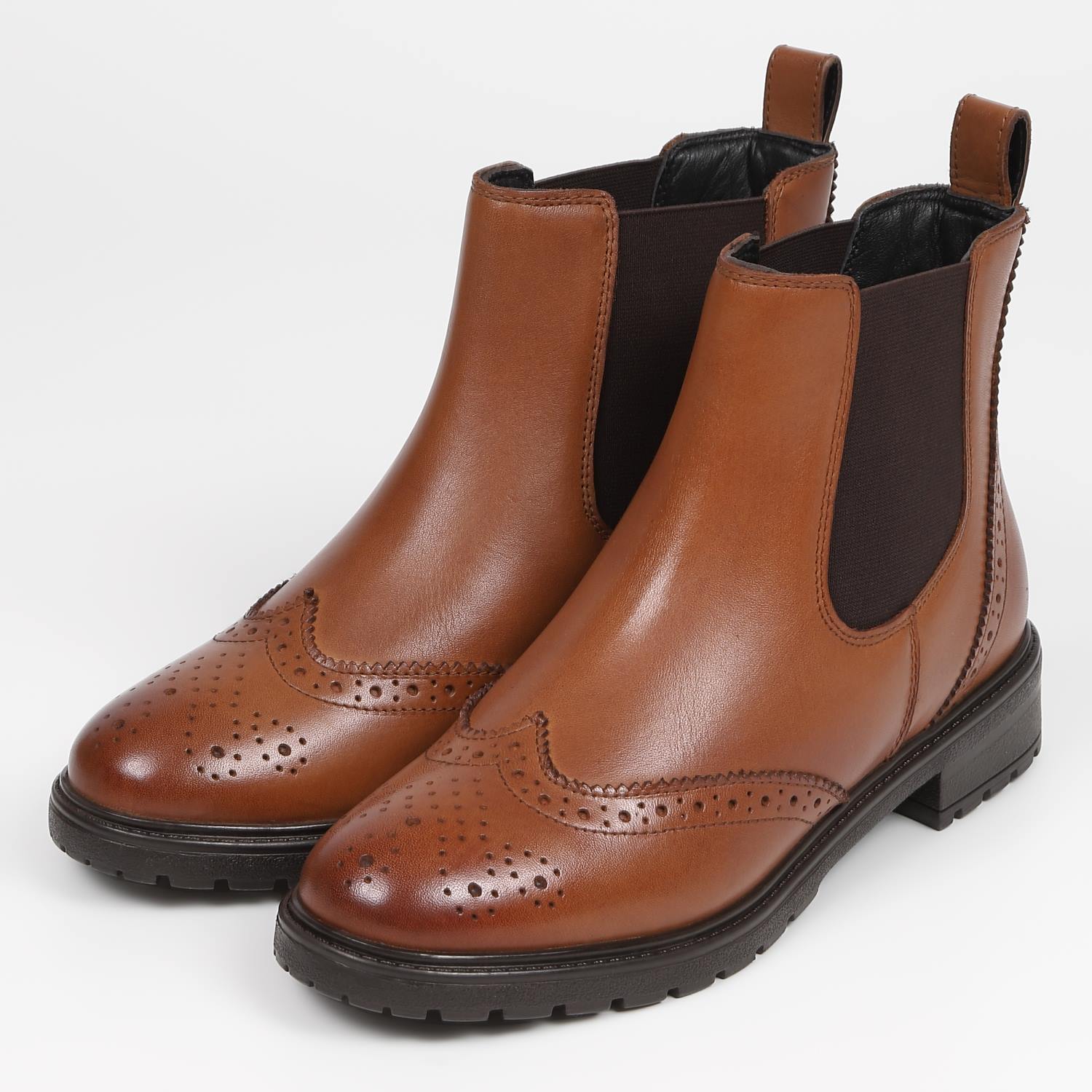 KISCO（キスコ）ウィングチップサイドゴアブーツ タンニン｜BARCLAY