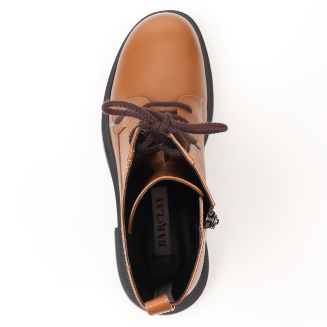 OUTLET】BARCLAY（バークレー）厚底レースアップブーツ キャメル