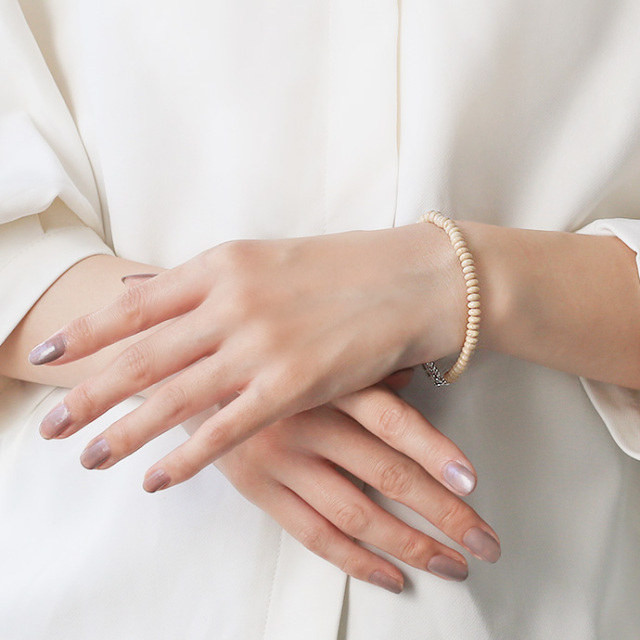 天然石 マンテル ブレスレット シルバー アクセサリー メンズ