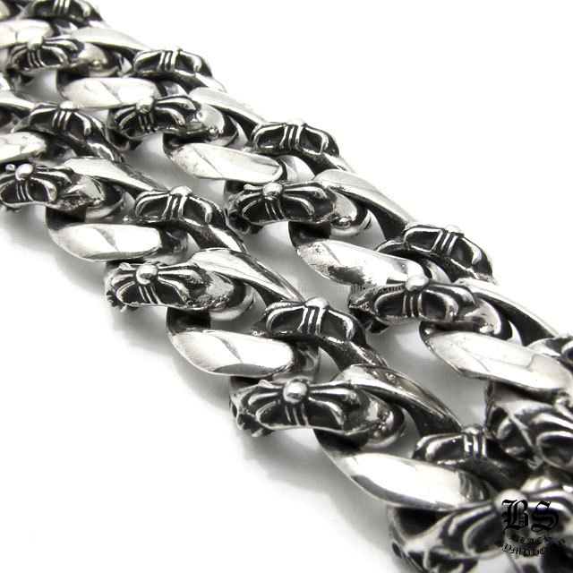 クロムハーツファンシーウォレットチェーンクロスショート2クリップ