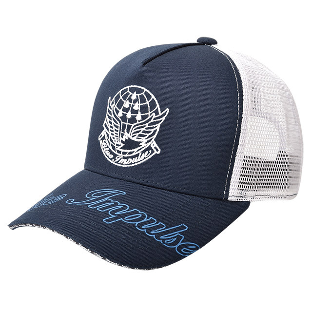 デニム素材のデルタ飛行の刺繍されたオリジナルデザインキャップ