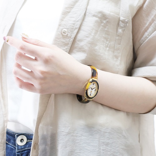 送料無料】【日本製】長崎べっ甲/べっ甲/白甲 茨布 時計/腕時計