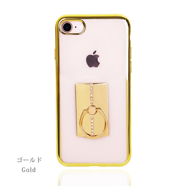 ラインストーンフィンガーリングiPhone用ケース【iPhone7・iPhone8