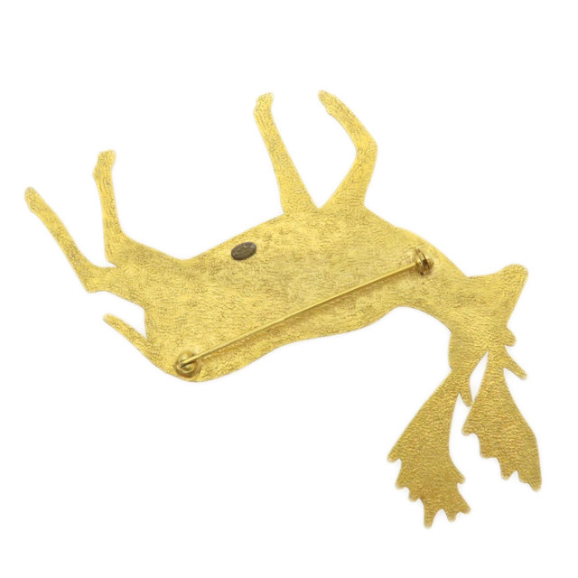 CHANEL シャネル トナカイモチーフ ココマーク ブローチ 金属製