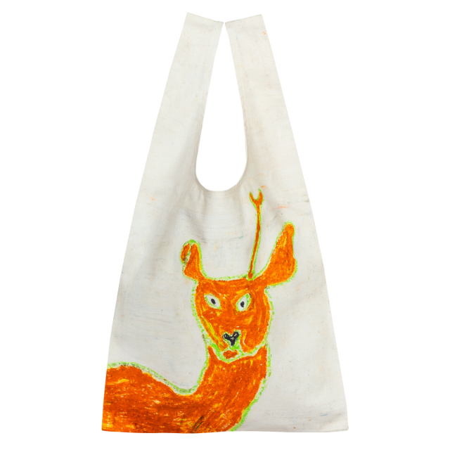 KRM02-03／マルシェバッグ ／「鹿一本角」小笹逸男