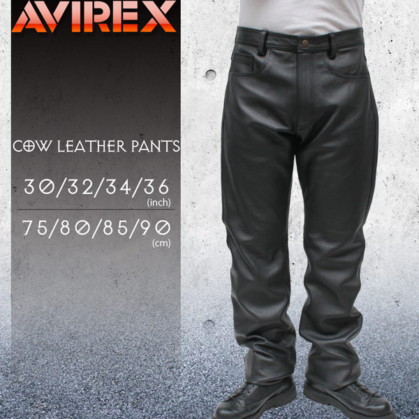 AVIREX アビレックス 牛革 デニムタイプ 5ポケット メンズ レザー