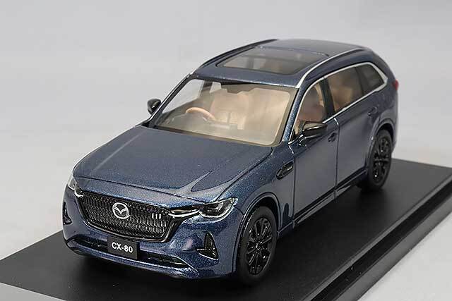 ハイストーリー 1/43 マツダ CX-80 2024 ディープクリスタルブルーマイカ