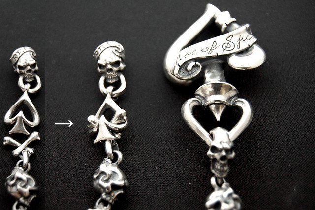 ラットレース RAT RACE ツーフェイススカルウォレットチェーン TFSWC-1