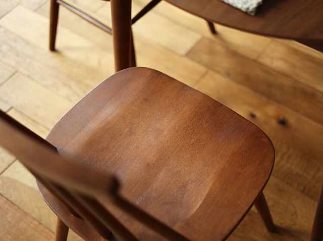 ダイニングチェア2脚セット Rizn（リズン）ブラウンタイプ｜北欧