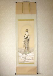 掛け軸 岩上観音◇川島玉峰（真作・新品）