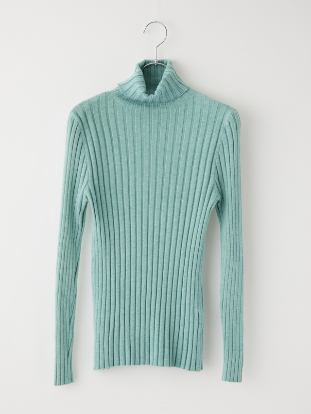 カラー太リブハイネックニット la primavera online store