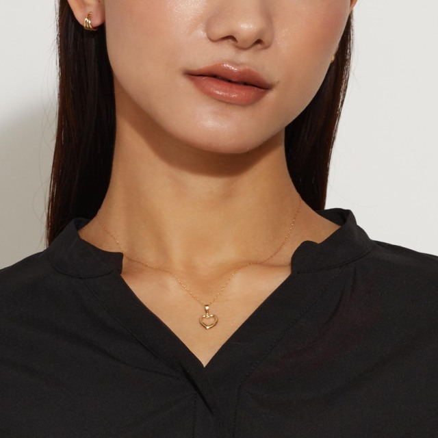 ネックレストップ ペンダントトップ ハート オープンハート レディース