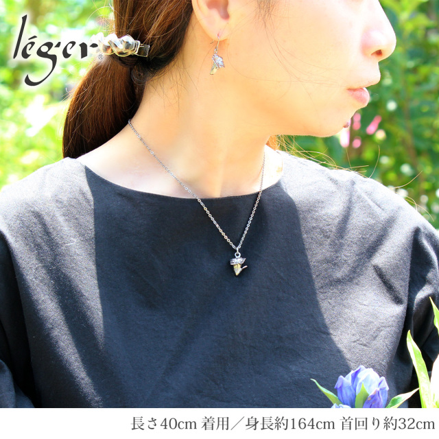 純チタン ペンダント ネックレス リンドウ｜leger レジエ T314A40F