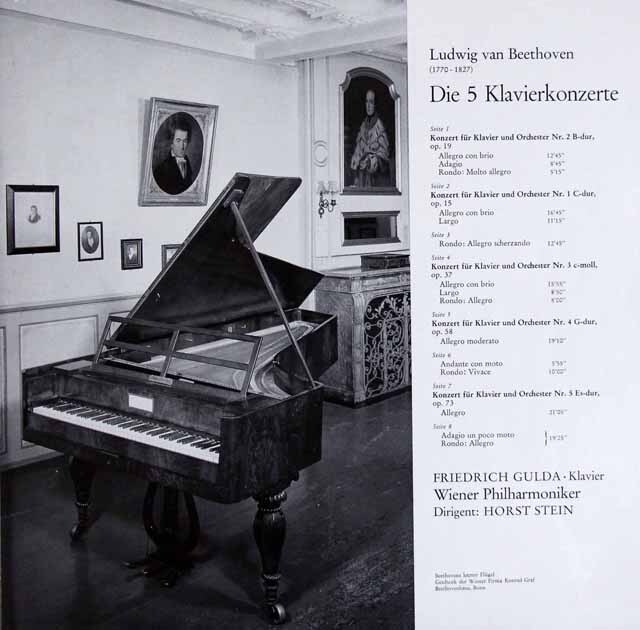LP レコード グルダ、シュタインのベートーヴェン/ピアノ協奏曲全集 独