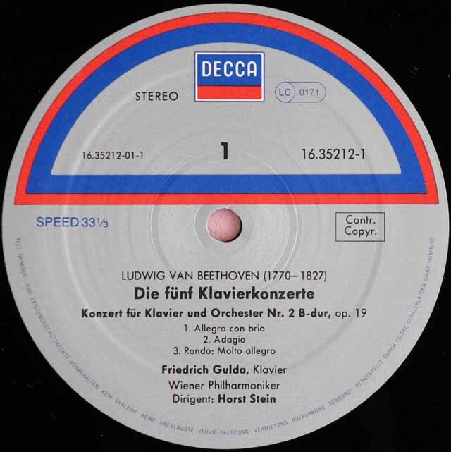 LP レコード グルダ、シュタインのベートーヴェン/ピアノ協奏曲全集 独