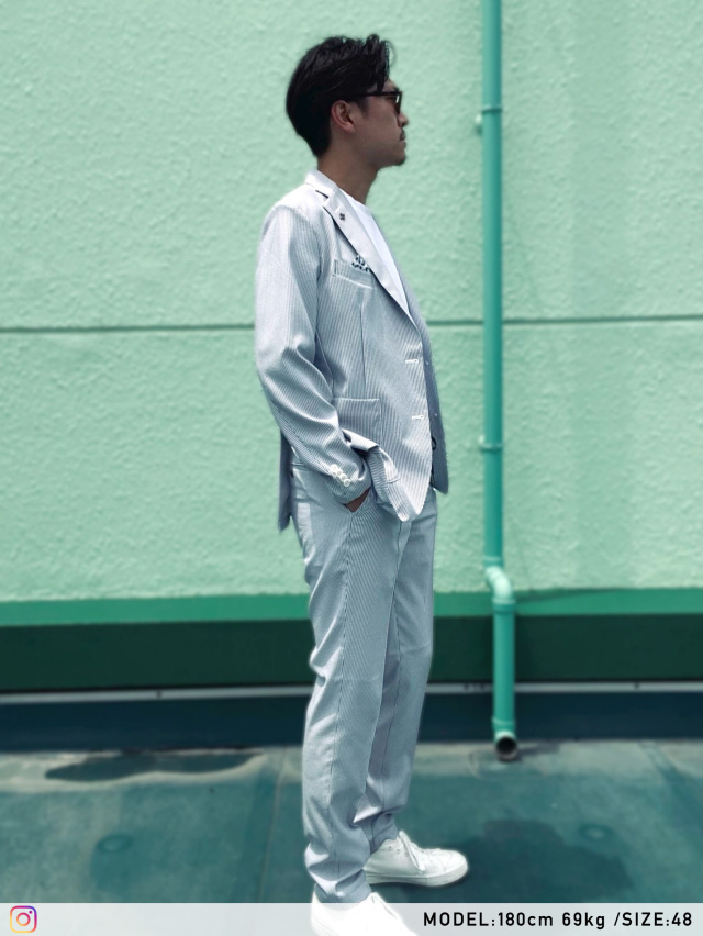 シアサッカーストライプジャケット 150202 G-stage ジーステージ