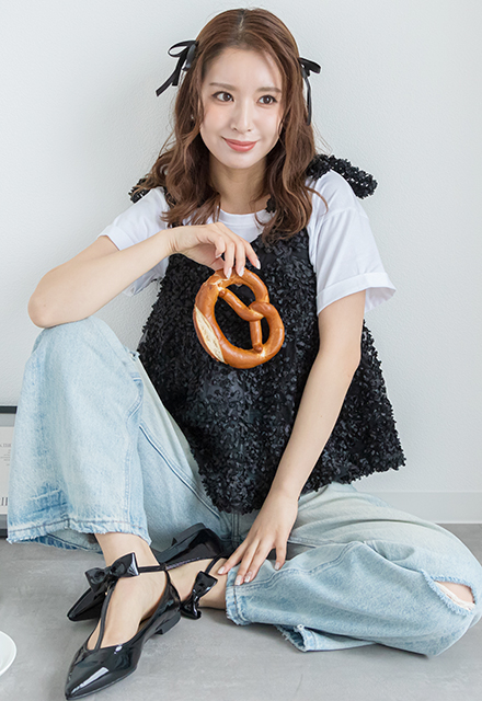 フロストフラワーライクリボンキャミ【7i-831-04467】