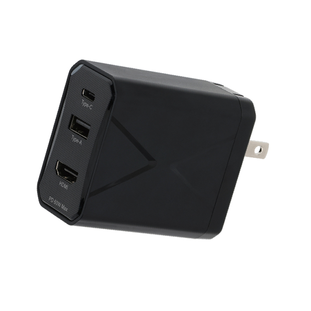 ACアダプタ 3ポート マルチドック充電器 3ポート 60W PD対応 USB Type